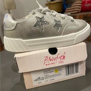Blowfish Kids Glitter Star Silver Sneakers